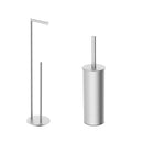 Wiesbaden Alonzo Toilet Accessory Set Stainless Steel Brushed 2-piece - Freestanding