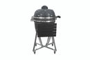 Landmann Kamado 22 pouces Large Gris - Barbecue à Charbon en Céramique avec Chariot - Pierres à Pizza MLS - Ø48 cm