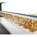 Listello Mosaic mix Ocher Glass Brown-Yellow 5 x 20 cm