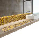 Listello Mosaic mix Ocher Glass Brown-Yellow 5 x 20 cm