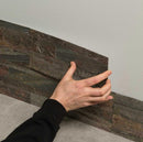 Bande adhésive en pierre naturelle Slimline Platinum 15x60 cm Décoration murale