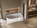 Orbit bath wall rotatable 800 x 1500 x 6 mm nano clear glass/matt black