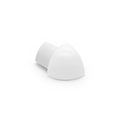 PDP604.01 Coude extérieur PVC Rond - Blanc - 6mm - Lot de 4