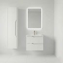 Meuble de salle de bains Soho Blanc mat 60 cm – Vasque en céramique – 2 tiroirs