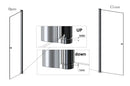 Charnière universelle pour porte de douche chromée 6-8mm