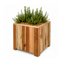 Jardinière Storm Lignum - 40 cm Hauteur - 40 cm Largeur - Huilé Naturel - Bacs à Fleurs d'Extérieur Carrés - Bois d'Acacia FSC - pour Jardin, Terrasse et Balcon