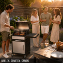 Charcoal BBQ Grillchef by Landmann Silver Wagon Silver | Black