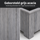 Jardinière Storm Lignum - 40 cm de Hauteur - 40 cm de Largeur - Grise - Jardinières d'Extérieur Carrées - Bois d'Acacia FSC - pour Jardin, Terrasse et Balcon