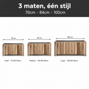 Jardinière Storm Lignum - 50 cm de Hauteur - 100x50 cm - Huilé Naturel - Jardinières d'Extérieur Rectangulaires - Bois d'Acacia certifié FSC - pour Jardin et Terrasse