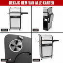 Charcoal BBQ Grillchef by Landmann Silver Wagon Silver | Black