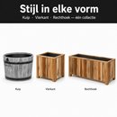 Jardinière Storm Lignum - 40 cm Hauteur - 40 cm Largeur - Huilé Naturel - Bacs à Fleurs d'Extérieur Carrés - Bois d'Acacia FSC - pour Jardin, Terrasse et Balcon