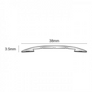 TAS107.81 Aluminium Self-Adhesive Transition Profile - Matt Silver - 38x8mm - 0.9m and 2.7m