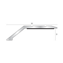 TAS157.81 Aluminum Transition Profile Self-Adhesive - Matte Silver - 43x10mm - 0.9m and 2.7m