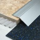 TAS157.81 Aluminum Transition Profile Self-Adhesive - Matte Silver - 43x10mm - 0.9m and 2.7m