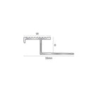 Profilé pour carrelage Bordure de marche Aluminium Argent Mat 12 mm 270 cm NLT128.81 de Genesis