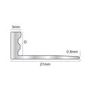 Tile profile Square Sand color Aluminum 10 mm 270 cm ESA107.425 by Genesis