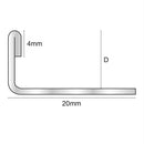 Profilé pour carrelage Droit Inox 10 mm 270 cm ESS107.84 de Genesis