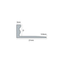Profilé pour carrelage Droit Gris PVC 10 mm 250 cm ESP100.11 de Genesis