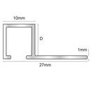 Profilé pour carrelage Carré couleur Sable Aluminium 12 mm 270 cm TDP127.425 de Genesis
