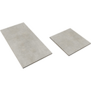 Carrelage de jardin rectangulaire en céramique Ark Silver 60 x 120 x 2 cm - Mat, résistant au gel - Gris