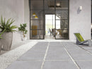 Carrelage de jardin rectangulaire en céramique Ark Silver 60 x 120 x 2 cm - Mat, résistant au gel - Gris