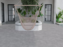 Carrelage de jardin rectangulaire en céramique Ark Silver 60 x 120 x 2 cm - Mat, résistant au gel - Gris