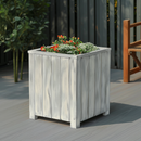 Jardinière carrée M Lignum Acacia FSC 40 x 40 cm Blanc