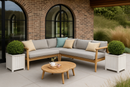 Jardinière carrée M Lignum Acacia FSC 40 x 40 cm Blanc