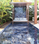Galaxy Blue Floor Tile 60x120 cm Rectangle - Porcelain High Gloss Rectified - Marble Look Deep Blue