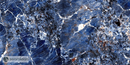Galaxy Blue Floor Tile 60x120 cm Rectangle - Porcelain High Gloss Rectified - Marble Look Deep Blue