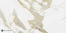 Floor Tile Gold Calacatta White 60x120 cm Rectangle – Porcelain Lappato Rectified – Marble Look