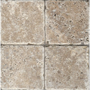 Carrelage de sol Travertino Noce 30,5 x 30,5 cm carré - Pierre naturelle mate naturelle - Aspect travertin, teinte noyer chaud