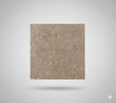 Carrelage de sol Travertino Noce 30,5 x 30,5 cm carré - Pierre naturelle mate naturelle - Aspect travertin, teinte noyer chaud