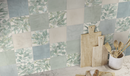 Carrelage mural Flora Mix 20x20 cm Carré - Céramique Mat - Motif Décor carrelage vert