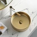 Ceramic wash basin matt Gold by Rond 36x36x12 cm by L'Aqua®