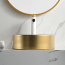 Ceramic wash basin matt Gold by Rond 36x36x12 cm by L'Aqua®