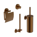 Wiesbaden Alonzo Toilet Accessory Set Brushed Bronze Copper PVD 4-piece – Wall-mounted