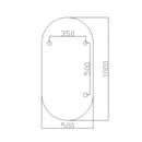 Aloni Avalo LED Mirror, 50 x 100 cm – Brushed Gold