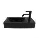Ensemble lave-mains Werner Pierre Naturelle Robinet Droite Noir Mat Robinet