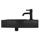 Ensemble lave-mains Werner Pierre Naturelle Robinet Droite Noir Mat Robinet