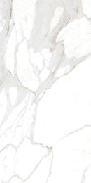 Carreau de sol rectangulaire Calacatta Jade White 80x160 cm – Finition rectifiée brillante – Aspect marbre veiné de gris