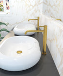 Mitigeur de lavabo Sirio, hauteur 30,5 cm, or brossé