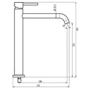 Mitigeur de lavabo Sirio hauteur 30,5 cm cuivre