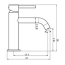Sirio washbasin mixer tap 16.5cm height copper