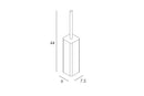 Freestanding Brushed Gold Toilet Brush Holder