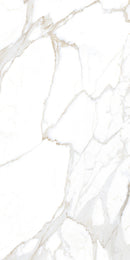 Carreau de sol rectangulaire Calacatta Jade White 80x160 cm – Finition rectifiée brillante – Aspect marbre veiné de gris