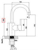 Lisa Chrome Basin Mixer Tap by L'Aqua®