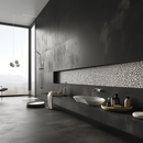 Listello Tevere hardstone mix Ceramic 5.2 x 23 cm white