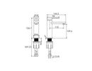 Robinet pour lavabo Rondo de FuturBath en saillie or H-16 cm
