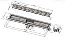 Caniveau de douche Classic 70 cm Gun metal inox par L'Aqua®